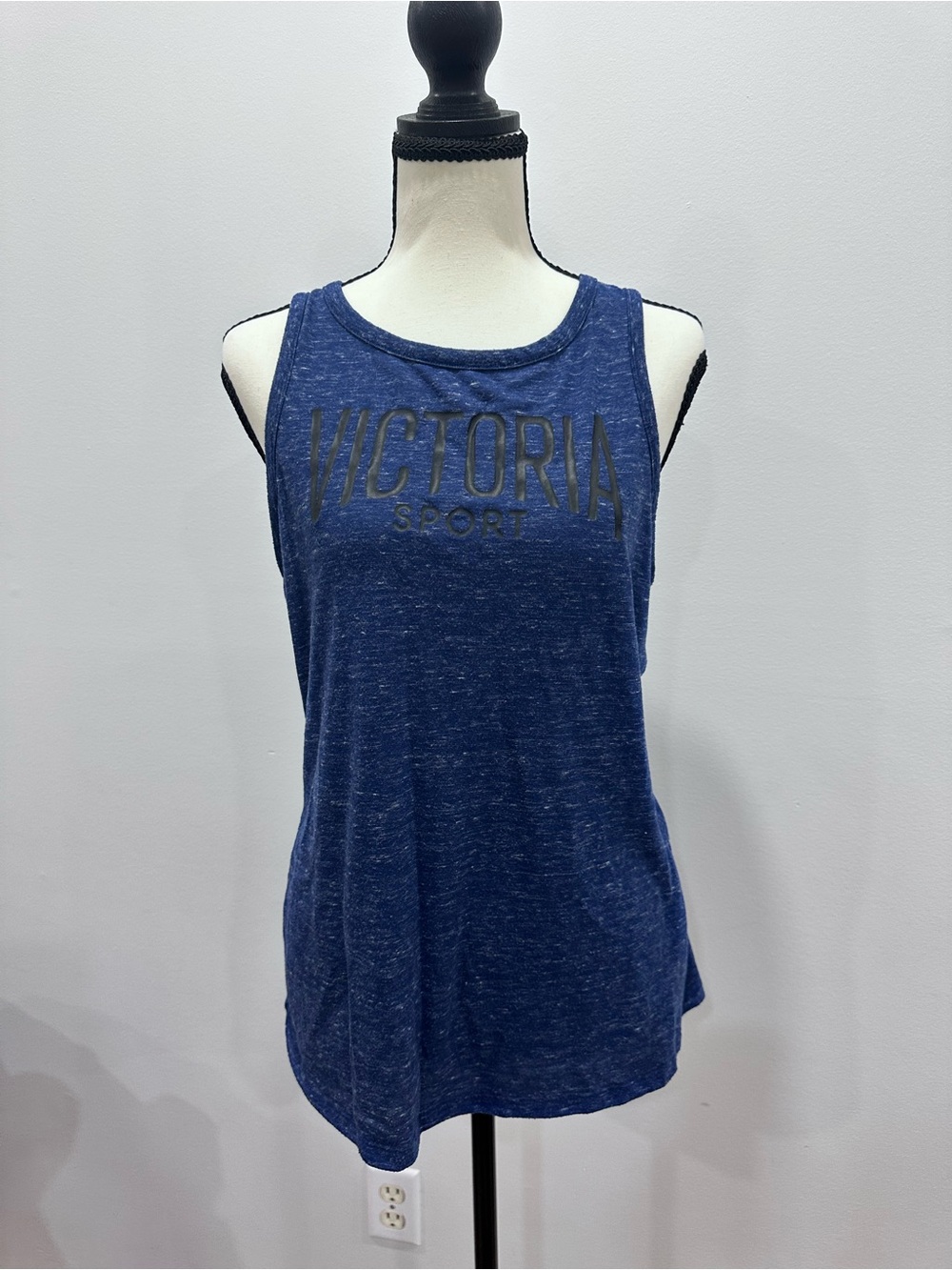 2000s Victoria’s Secret Women's Navy Tank Top Workout Yoga Size Medium Y2K